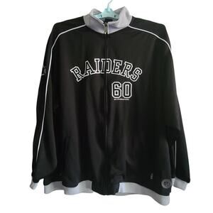 NFL x REEBOK Oakland Raiders Logo Grid Iron Classic Retro 60th Ann Jacket‎ 2XL